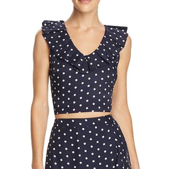 Lucy Paris Tops - Flutter Sleeve Crop Top with smocked back